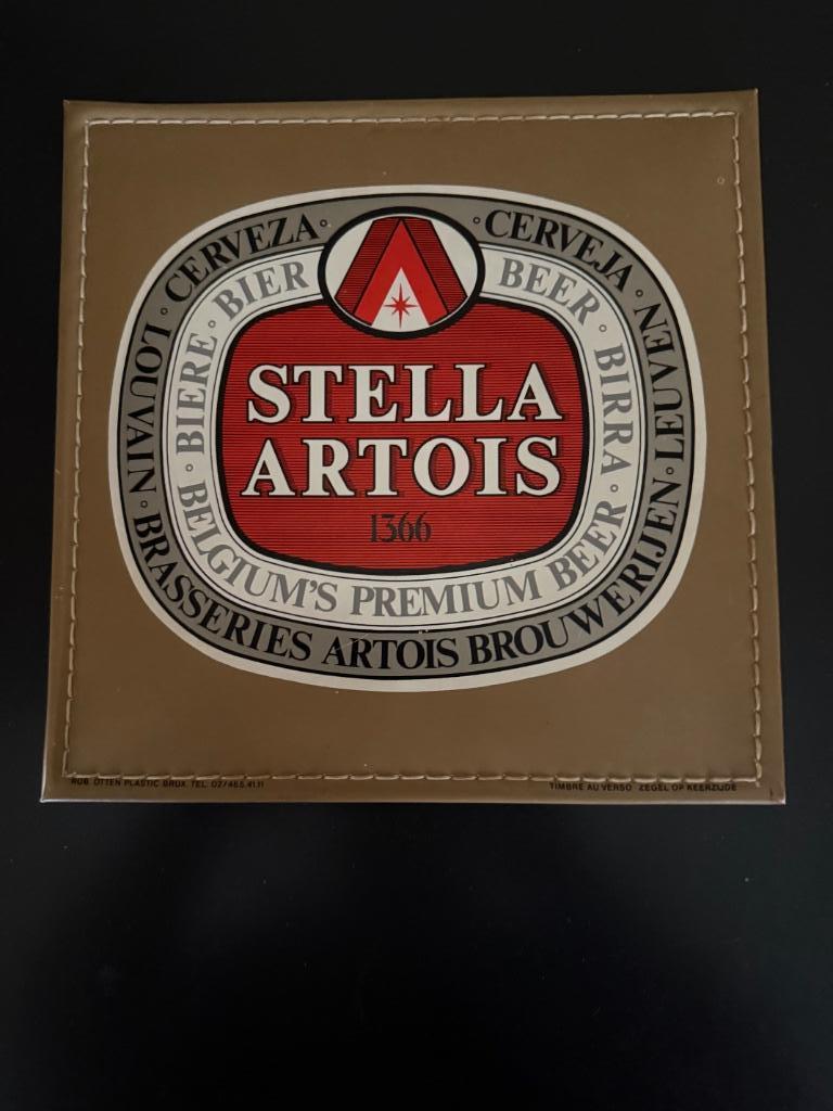 Stella Artois reclameplaat, Verzamelen, Biermerken, Ophalen of Verzenden, Gebruikt, Reclamebord, Plaat of Schild, Stella Artois