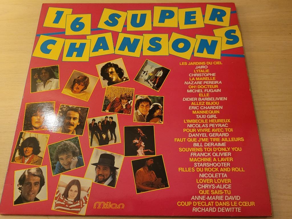 Disque vinyl 33 tours Various – 16 Super Chansons, Enlèvement ou Envoi, Comme neuf, Pop