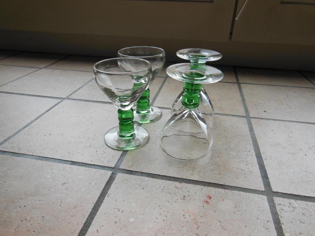 * 4 vintage druppelglaasjes, Antiek en Kunst, Ophalen of Verzenden