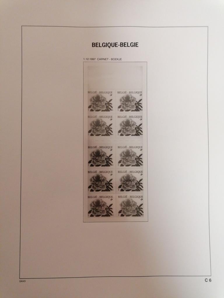 9 Lege bladen voor Belgische postzegels., Postzegels en Munten, Postzegels | Volle albums en Verzamelingen, Ophalen of Verzenden