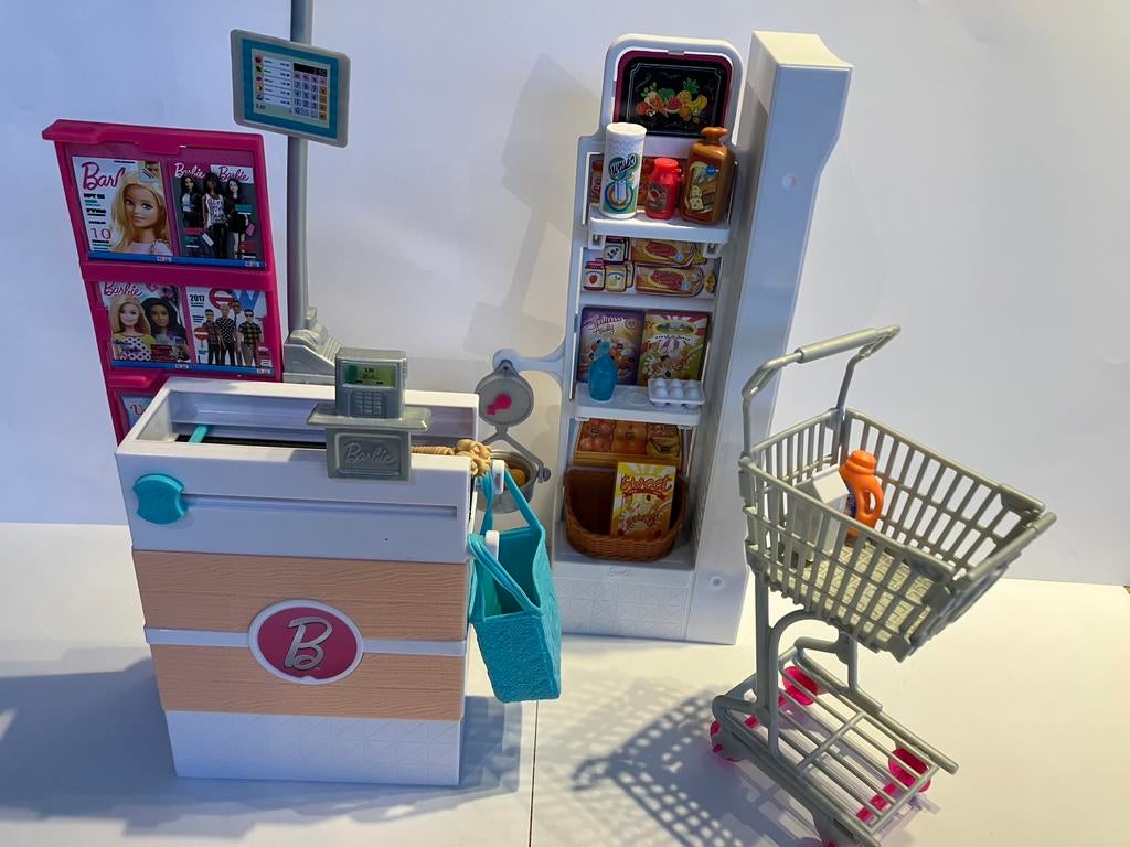 Barbie supermarkt, Ophalen, Zo goed als nieuw, Barbie