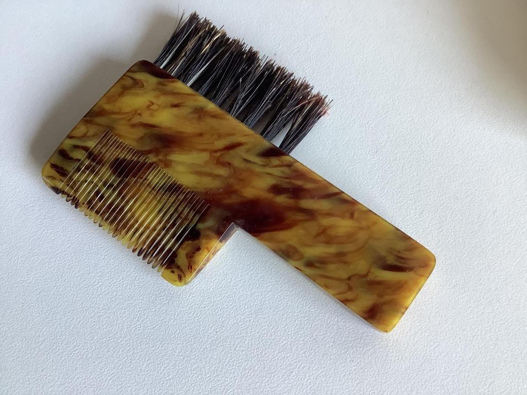 Vintage Snorrenborsteltje in kistje, Antiek en Kunst, Ophalen of Verzenden