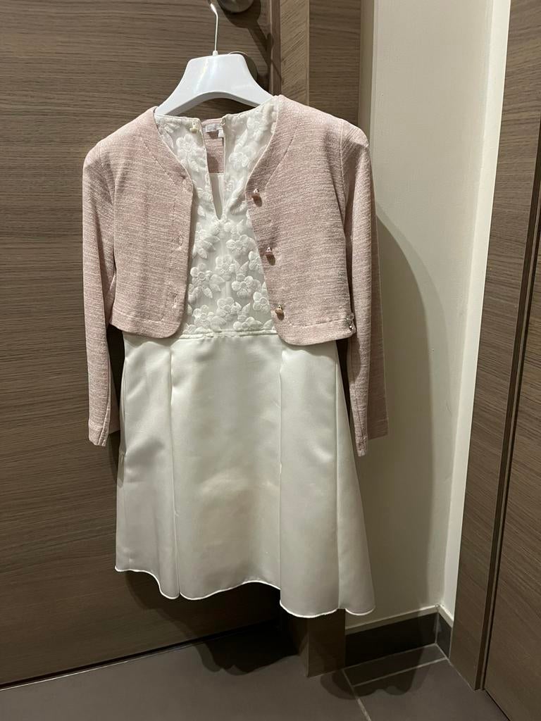 Communie kleedje met vestje merk  Gymp maat 128, Enlèvement, Comme neuf, Fille, Robe ou Jupe