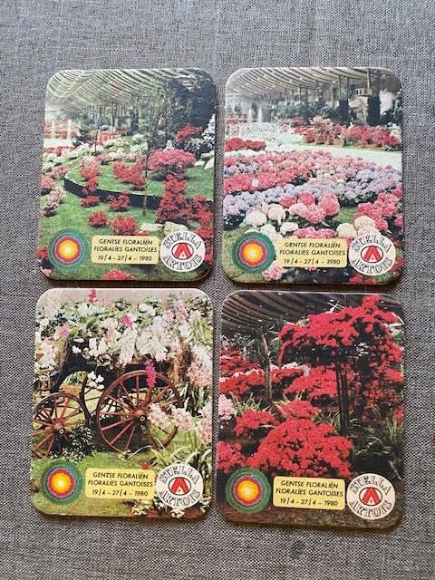 4 sous-bocks bière " STELLA ARTOIS " - Floralies gantoises, Enlèvement ou Envoi, Utilisé, Sous-bock, Stella Artois