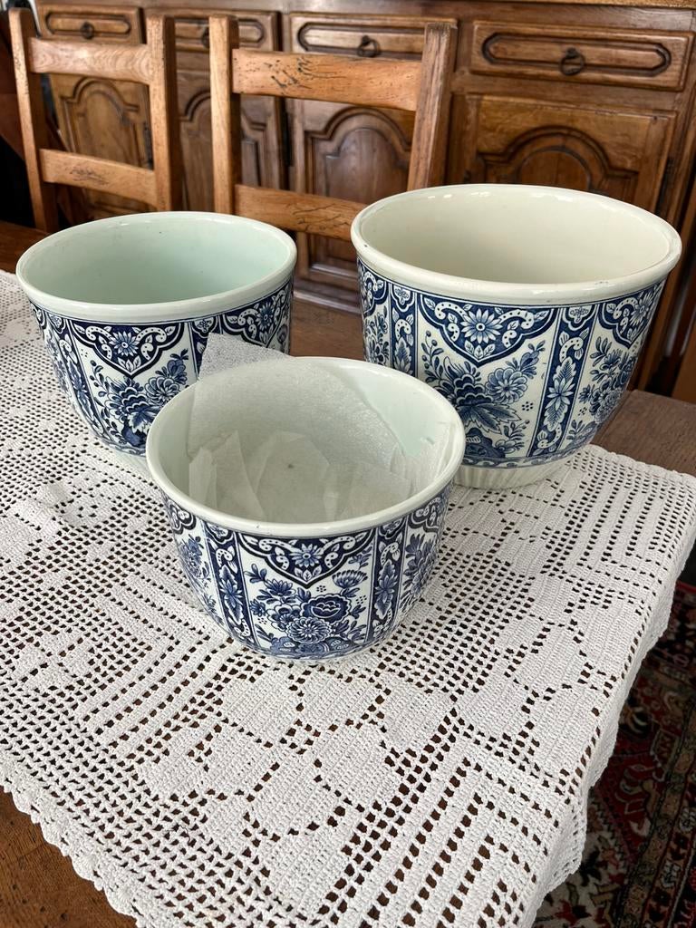 3 caches pots Maastricht DELFTS, Antiquités & Art, Enlèvement ou Envoi