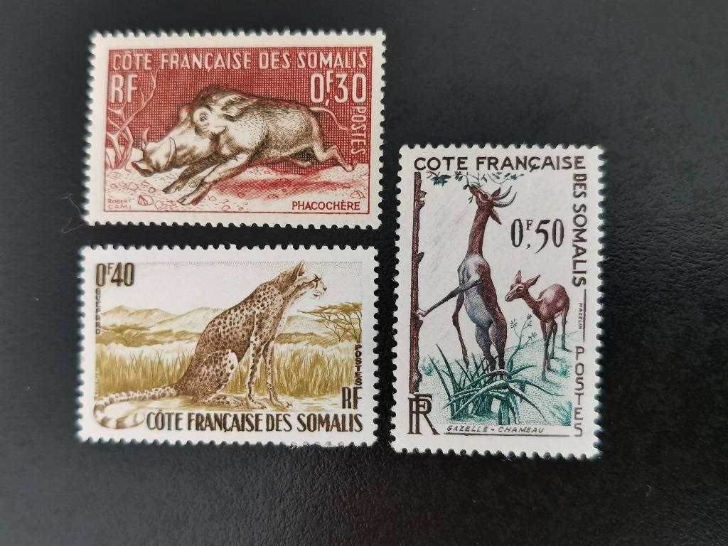 Côte française des Somalis 1958 - wilde dieren *, Ophalen of Verzenden, Overige landen, Postfris