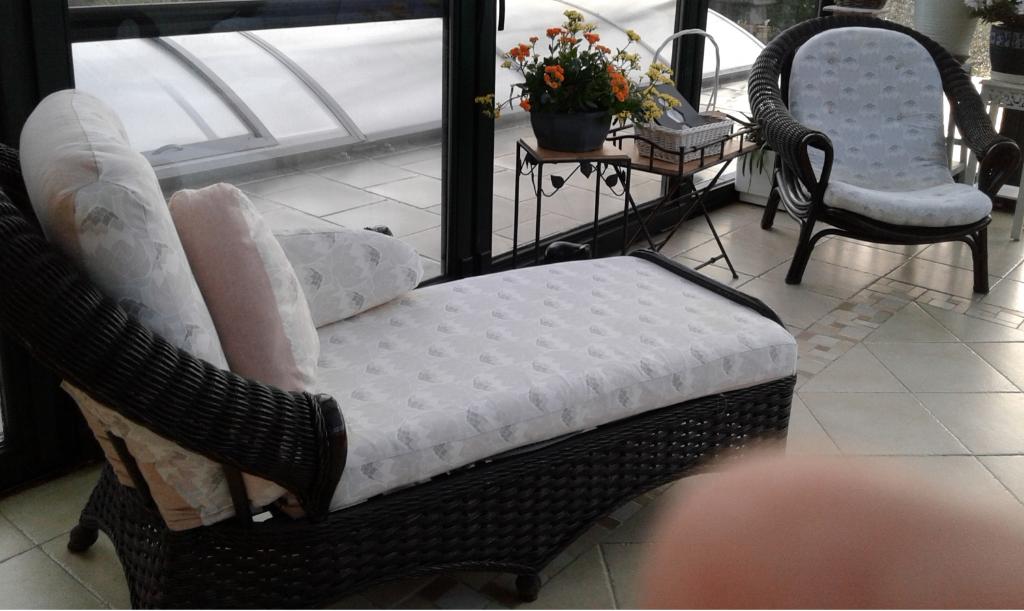 LOUNGE VAN GEWEVEN ROTAN VOOR VERANDA, Tuin en Terras, Tuinsets en Loungesets, Gebruikt, Loungeset, Rotan, 6 zitplaatsen, Ophalen