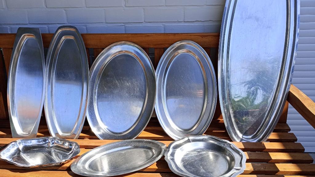 inox schotels, Huis en Inrichting, Ophalen, Gebruikt, Inox, Overige typen