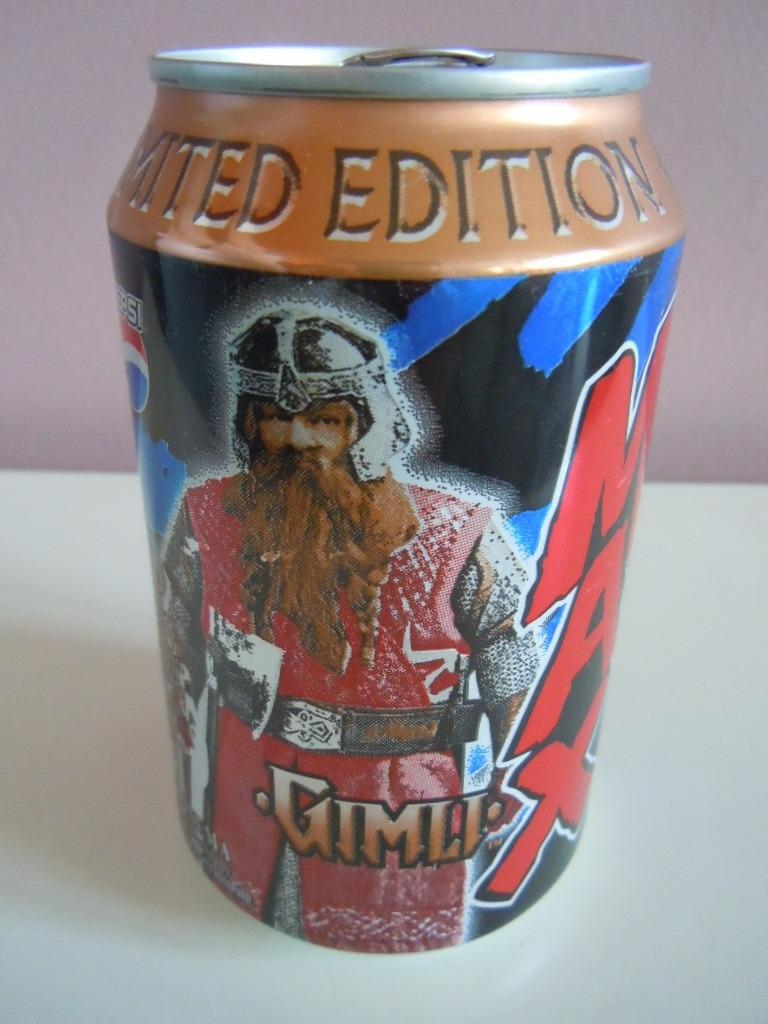 Pepsi Max canette Belgique 2002 Gimli The Lord of the Rings, Enlèvement ou Envoi, Utilisé, Emballage