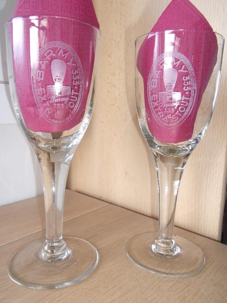 2 verres Barmy stout , union jumet, Collections, Enlèvement, Comme neuf