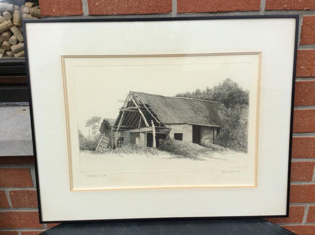 Gravure door Roger Gilis ONBERISPELIJK, Antiek en Kunst, Ophalen