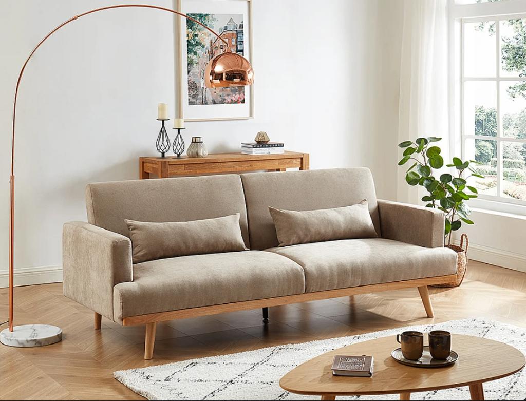 Canapé convertible de chez 'vente unique', Maison & Meubles, 200 à 250 cm, Banc droit, Comme neuf, Enlèvement