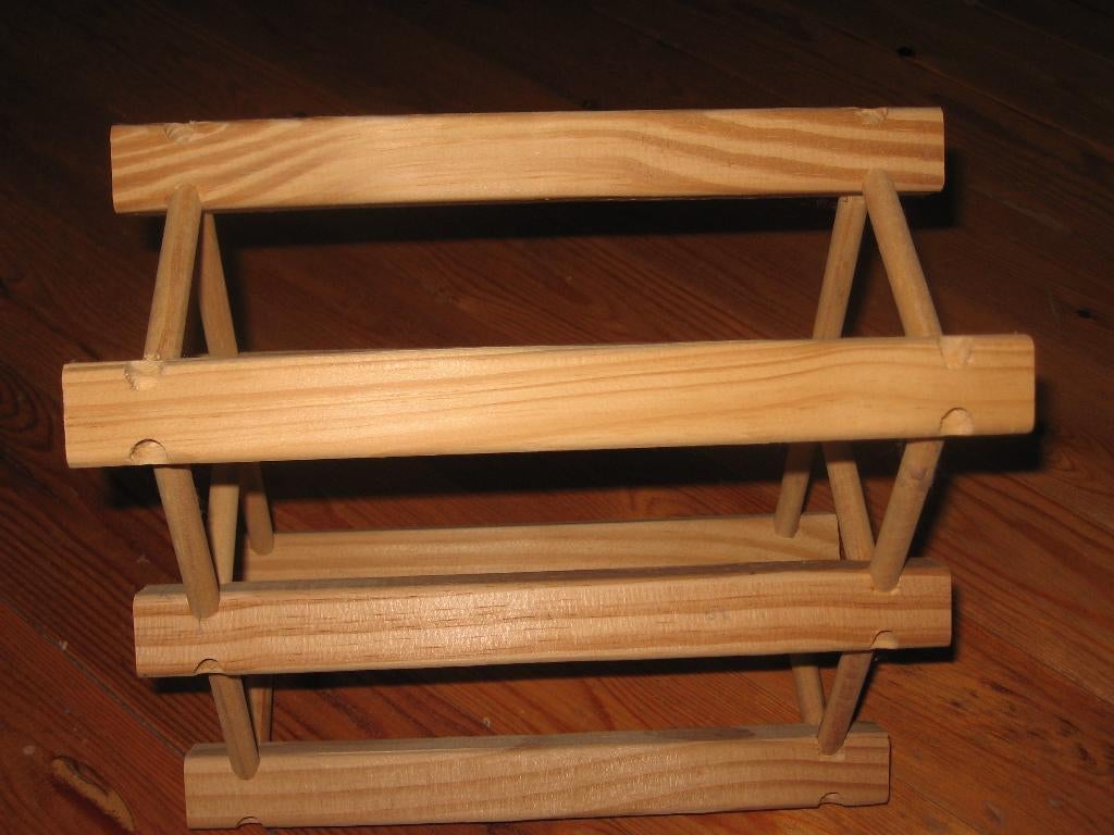 Rangement en pin naturel pour 3 bouteilles de vin., Enlèvement ou Envoi, Comme neuf