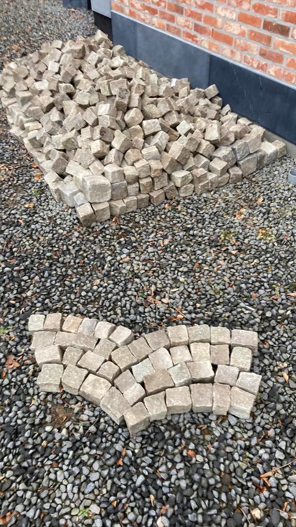 Nieuw klein Porfier kasseien 8/10 cm       8 vierkante meter, Enlèvement, Comme neuf, Gris, Rocher