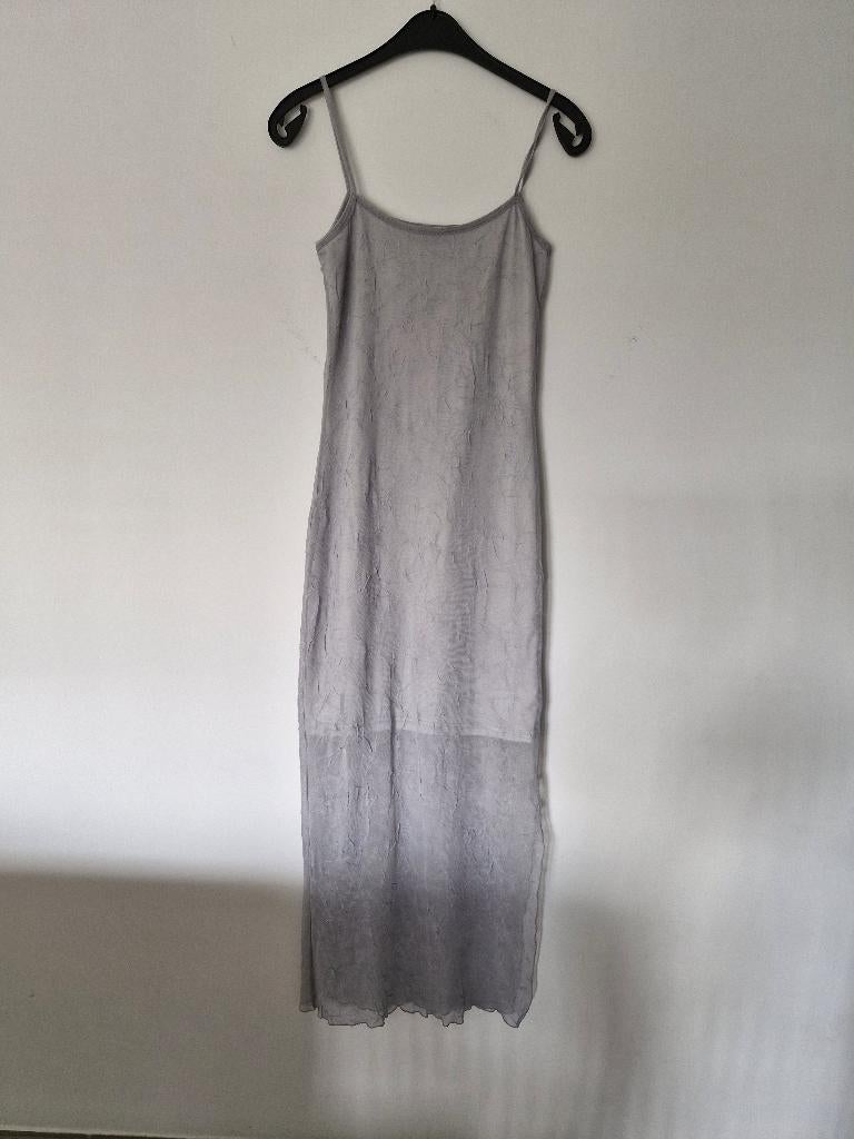 grijs lang kleed Plein Futur maat  36, Ophalen of Verzenden, Maat 36 (S), Grijs, Onder de knie