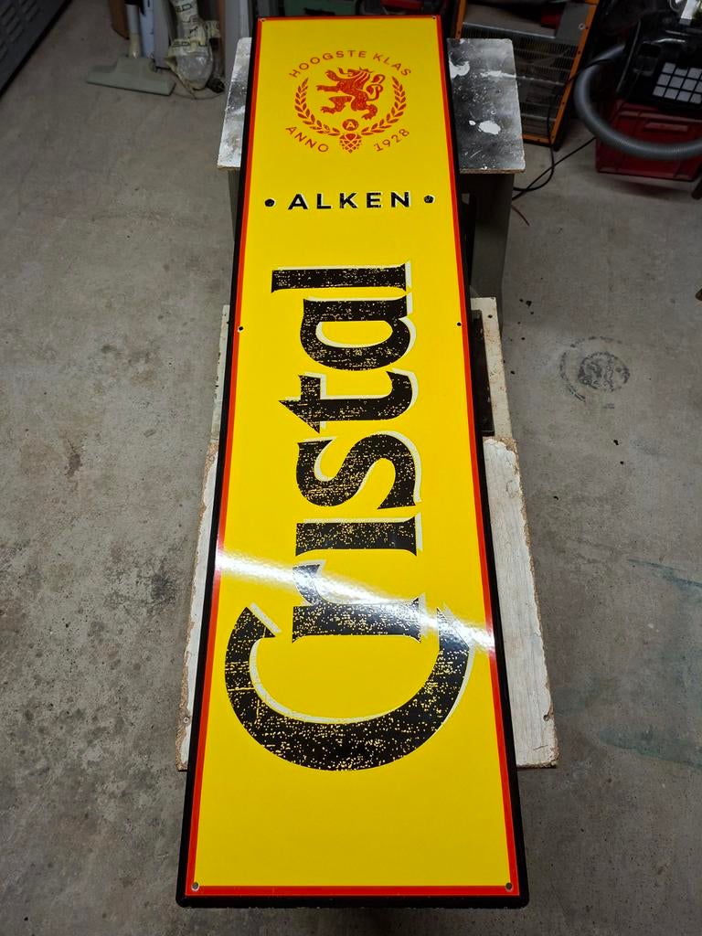 Cristal Alken Email plaat, Ophalen of Verzenden, Zo goed als nieuw, Reclamebord