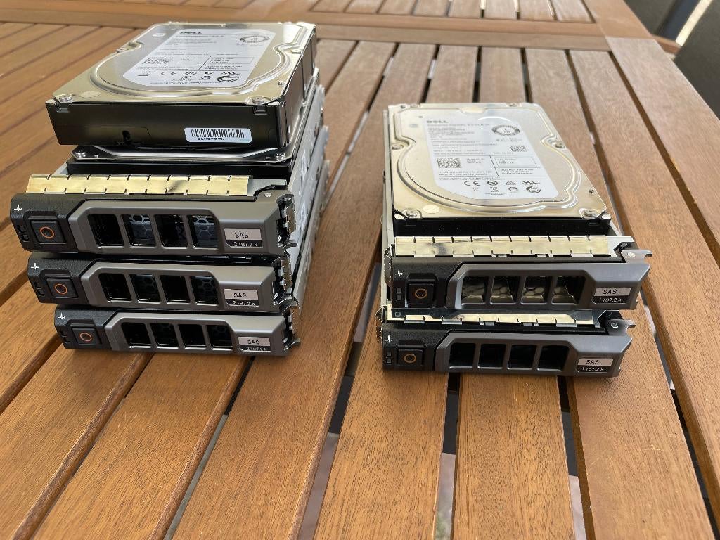 SAS HDD 2x1TB - 5x2TB - 15K RPM, Computers en Software, Harde schijven, Ophalen of Verzenden, SAS, HDD