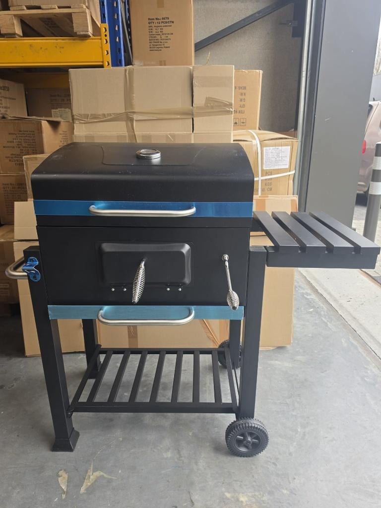 Grote Houtskool BBQ Grill met Deksel - gemonteerd, Ophalen, Nieuw, Overig