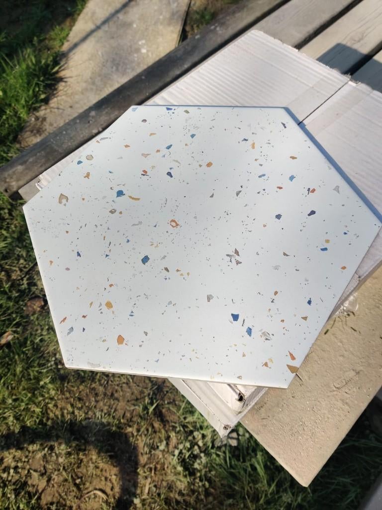 Carrelage sol en céramique Terrazzo White Colours, Neuf, 20 à 40 cm, Carrelage de sol, Céramique