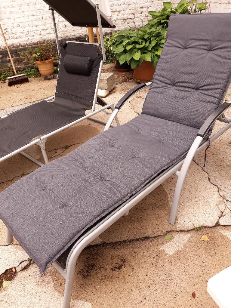 tuin ligbed, Tuin en Terras, Ophalen, Zo goed als nieuw, Kunststof, Verstelbaar