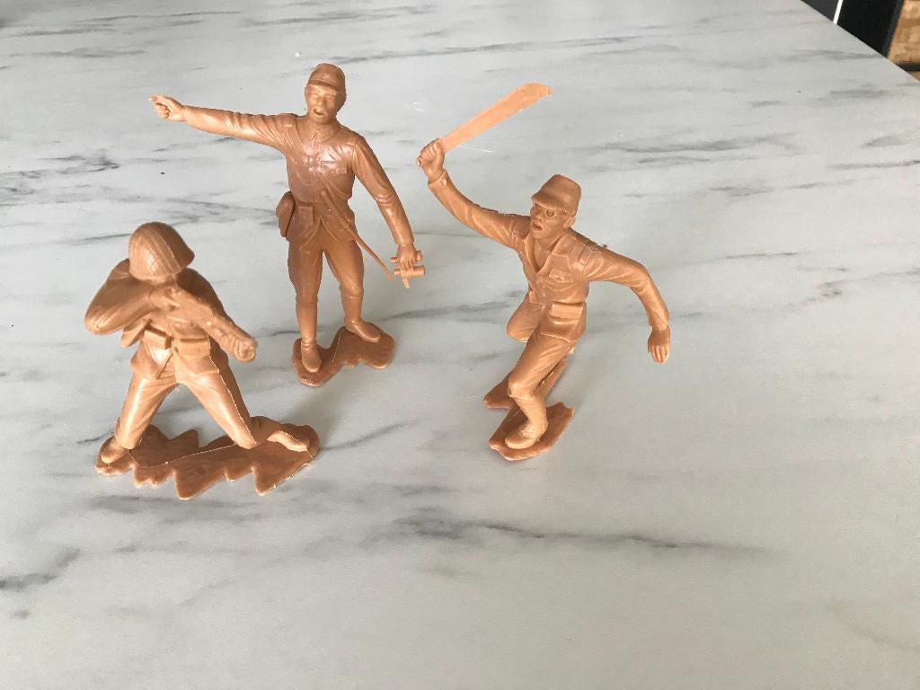 3 Soldats miniatures - Louis Marx - Années 60, Enlèvement ou Envoi, Utilisé