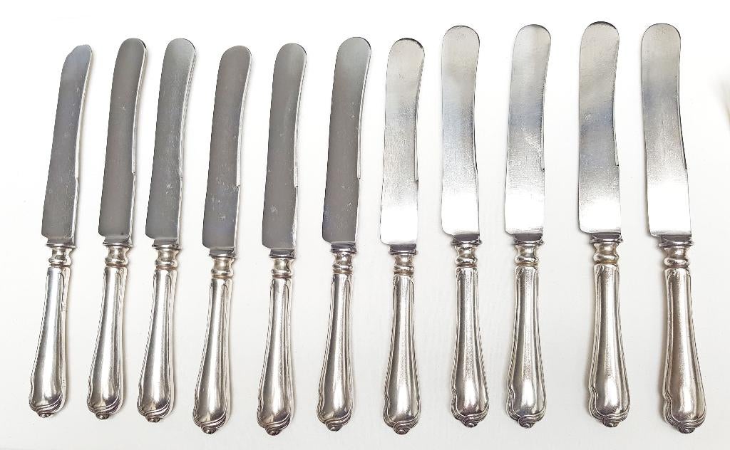 Coutellerie Art Nouveau - 57 pièces - KRUPP., Antiquités & Art, Antiquités | Couverts, Enlèvement ou Envoi