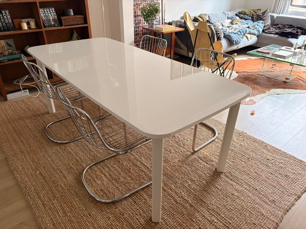 Grote witte eettafel IKEA, Ophalen, Zo goed als nieuw