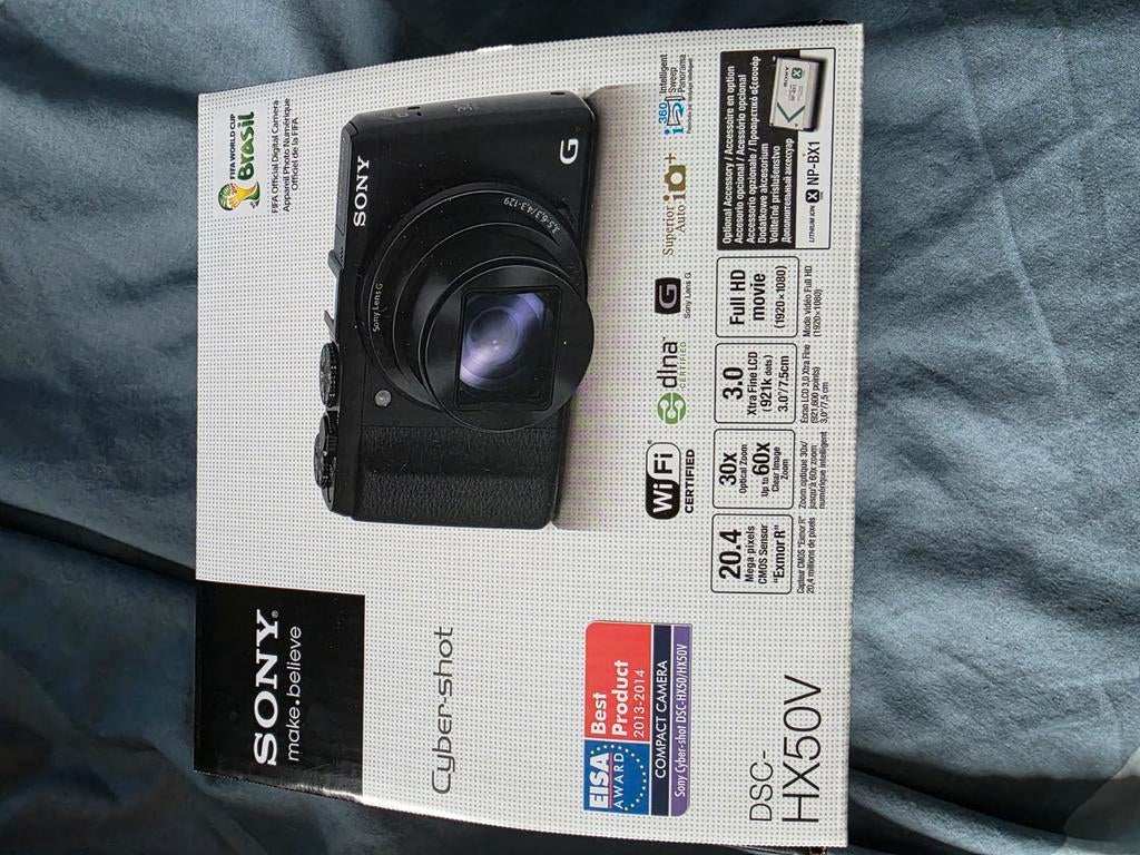 Doos + adapter + oplader + tasje Sony Cyber-shot DSC-HX50V, Ophalen of Verzenden, Compact, Sony, 8 keer of meer