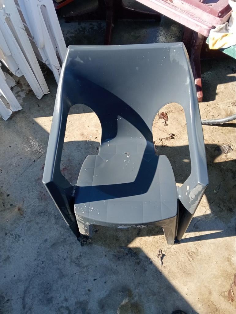 40 veel gebruikt terras stoelen, Enlèvement, Utilisé, Plastique, Empilable