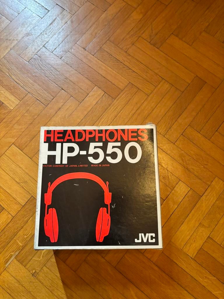 Vintage JVC HP-550 koptelefoon – Made in Japan – met doos, Computers en Software, Headsets, Ophalen, Zo goed als nieuw, Bedraad