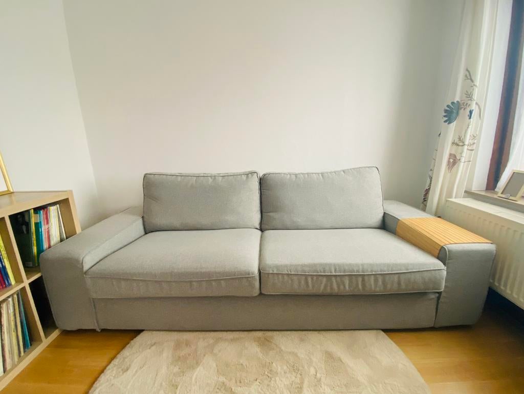IKEA Kivik 3-zitsbank, Tibbleby grijs, Ophalen, Gebruikt, Driepersoons, Rechte bank