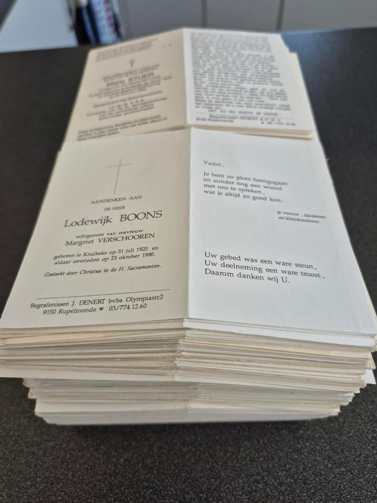 Bidprentjes Kruibeke, Verzamelen, Bidprentjes en Rouwkaarten, Ophalen of Verzenden