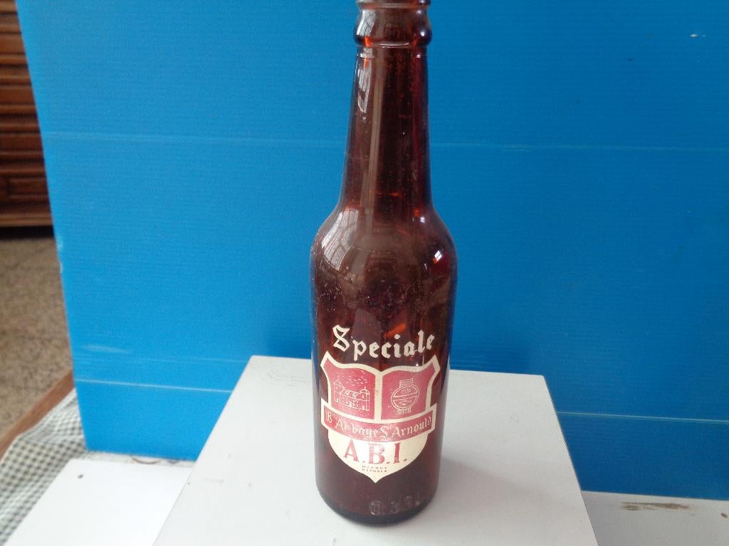 Brasserie  Abbaye St. Harnould  Potvin Grard, Collections, Marques de bière, Enlèvement ou Envoi, Utilisé