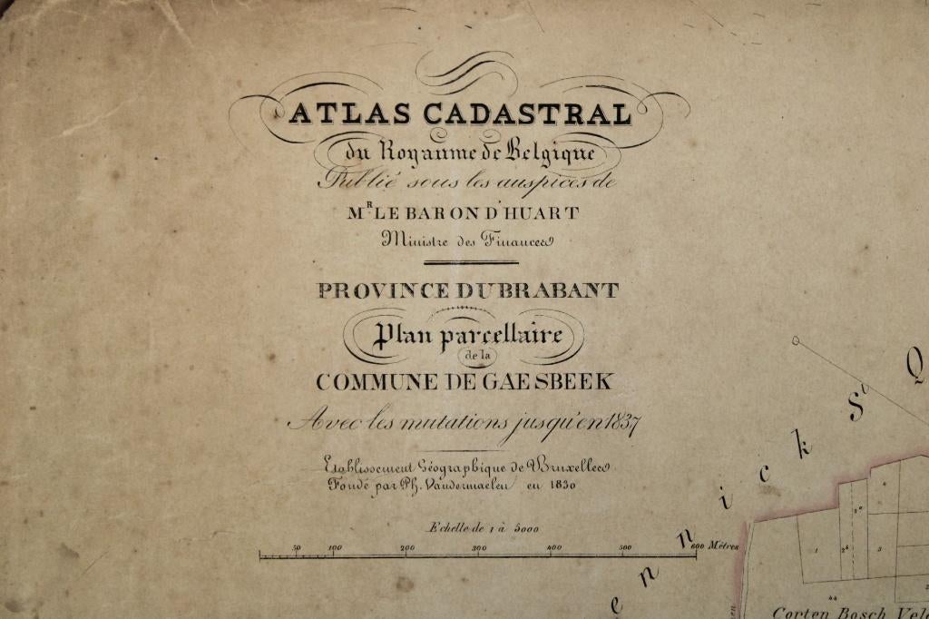 oude kaart van Gaasbeek (Gaesbeek), Ph. Vandermaelen, 19de E, Ophalen