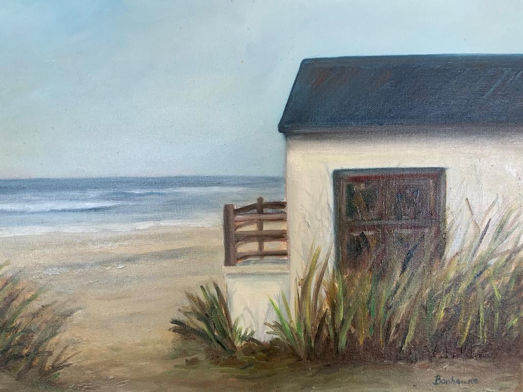 Schilderij Huisje aan zee, Enlèvement