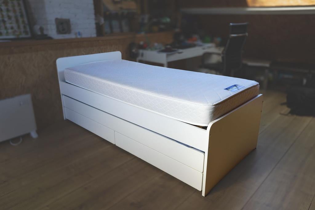 Lit simple + lit d'appoint avec tiroirs, Enlèvement