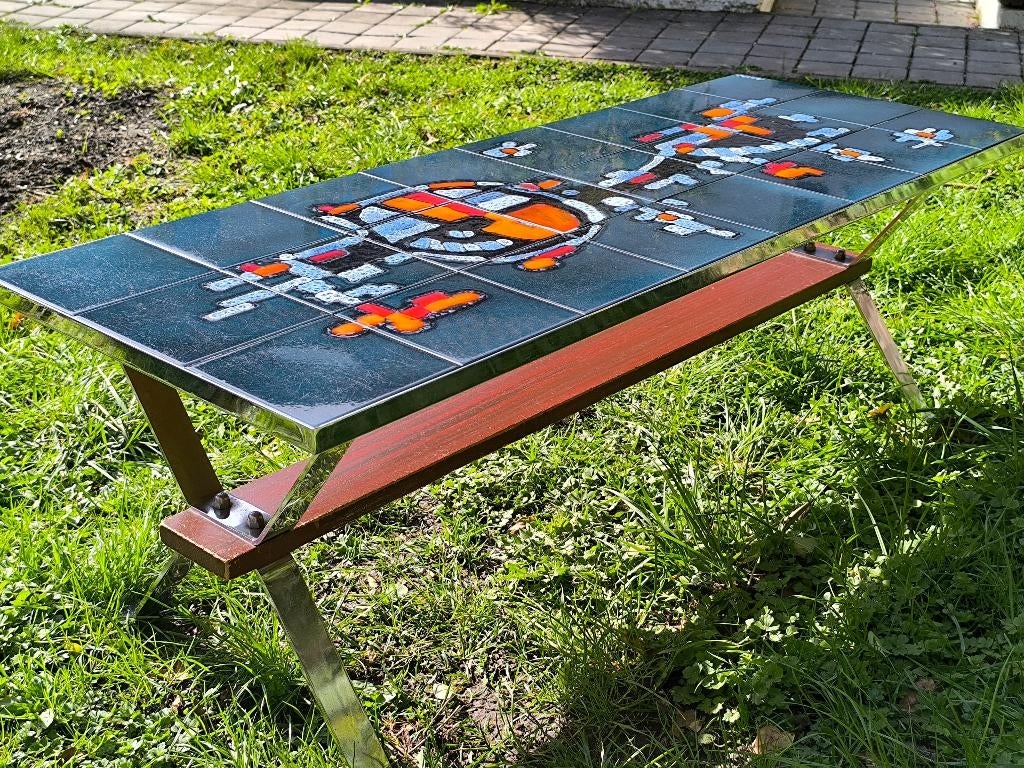 Table basse vintage 1970 signée Juliette Belarti, Adri, Enlèvement