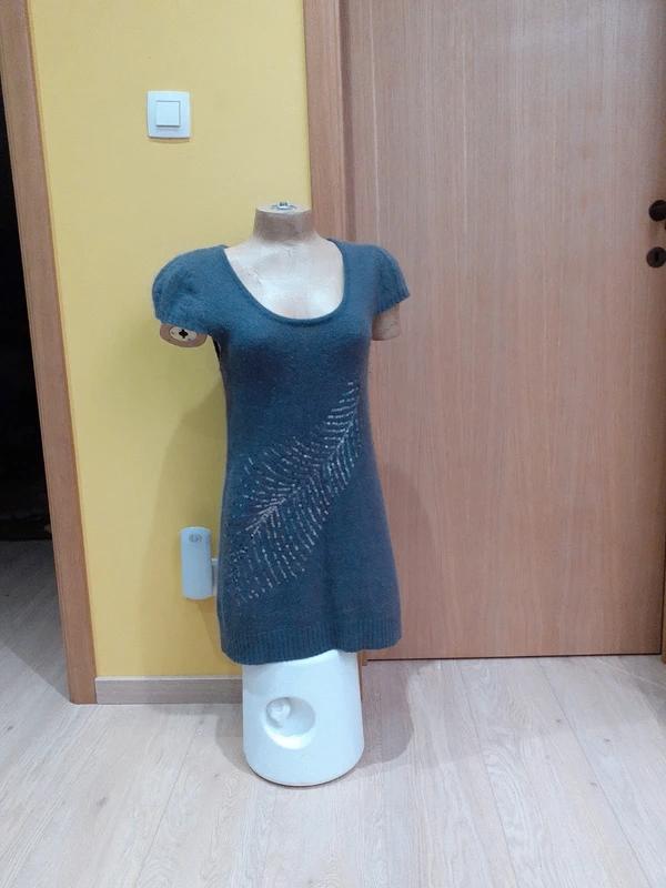 Grijze jurk van Threenity — Maat S/M (36/38), Ophalen of Verzenden, Threenity, Maat 36 (S), Grijs