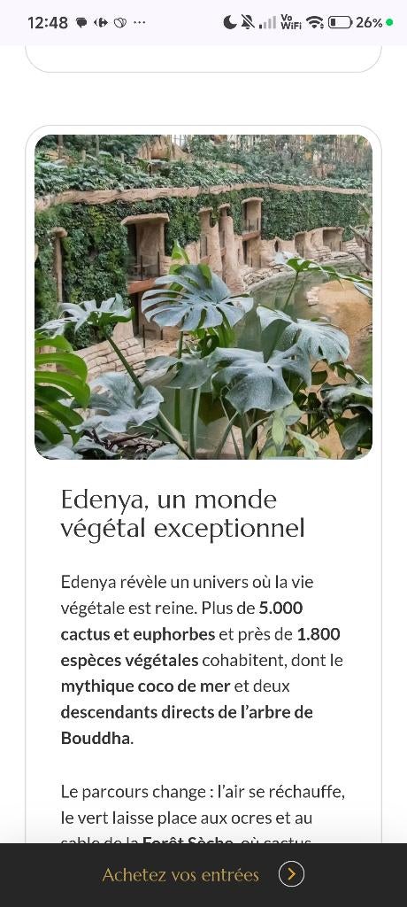 Billets Edenya Pairi Daiza, Trois personnes ou plus, Ticket ou Carte d'accès