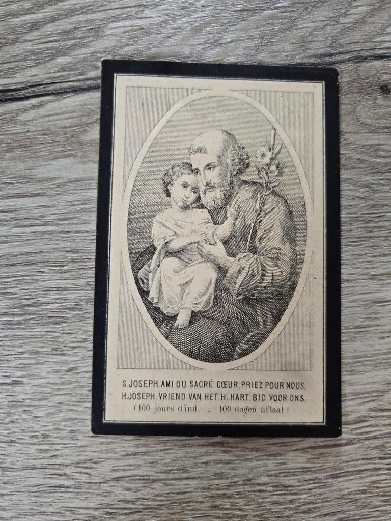 Doodsprentje 1908 , Miskom , Loksbergen, Collections, Enlèvement ou Envoi, Image pieuse