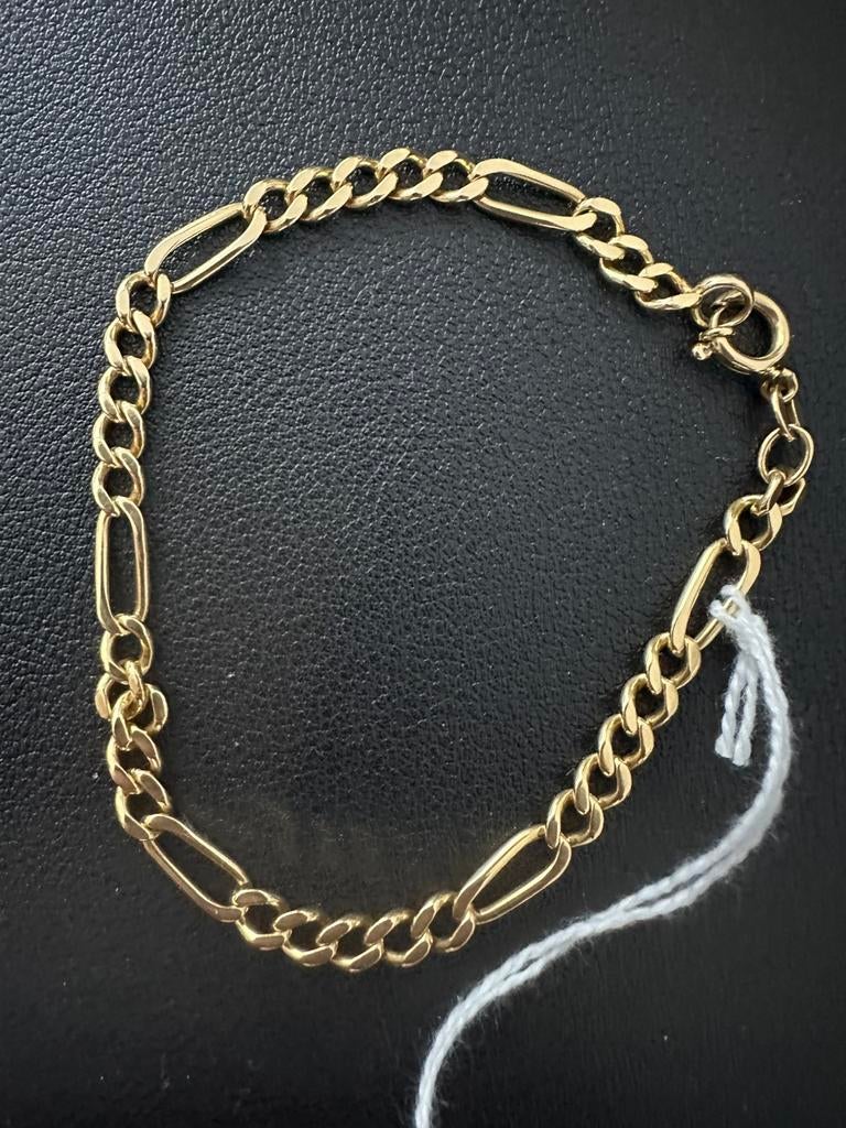 Gourmette en or 18, Bijoux, Sacs & Beauté, Enlèvement ou Envoi, Comme neuf, Or, Or