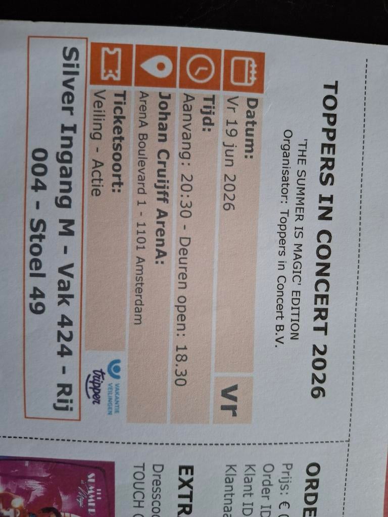 Toppers, Tickets en Kaartjes, Juni