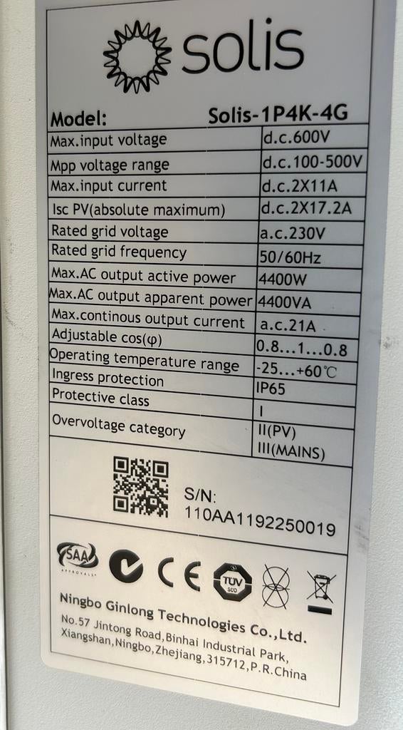 2 de hands solis omvormer, Doe-het-zelf en Bouw, Ophalen, Gebruikt, Compleet systeem