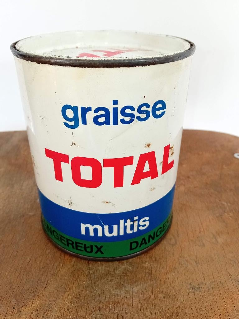 Vintage blik Graisse Total multis, Ophalen of Verzenden, Zo goed als nieuw