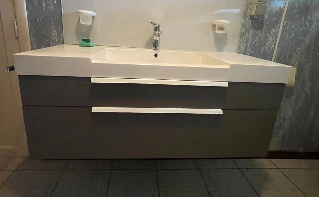 Meuble de salle de bain, 1 m 20, 25 à 50 cm, Meuble lavabo, Comme neuf, 100 à 150 cm
