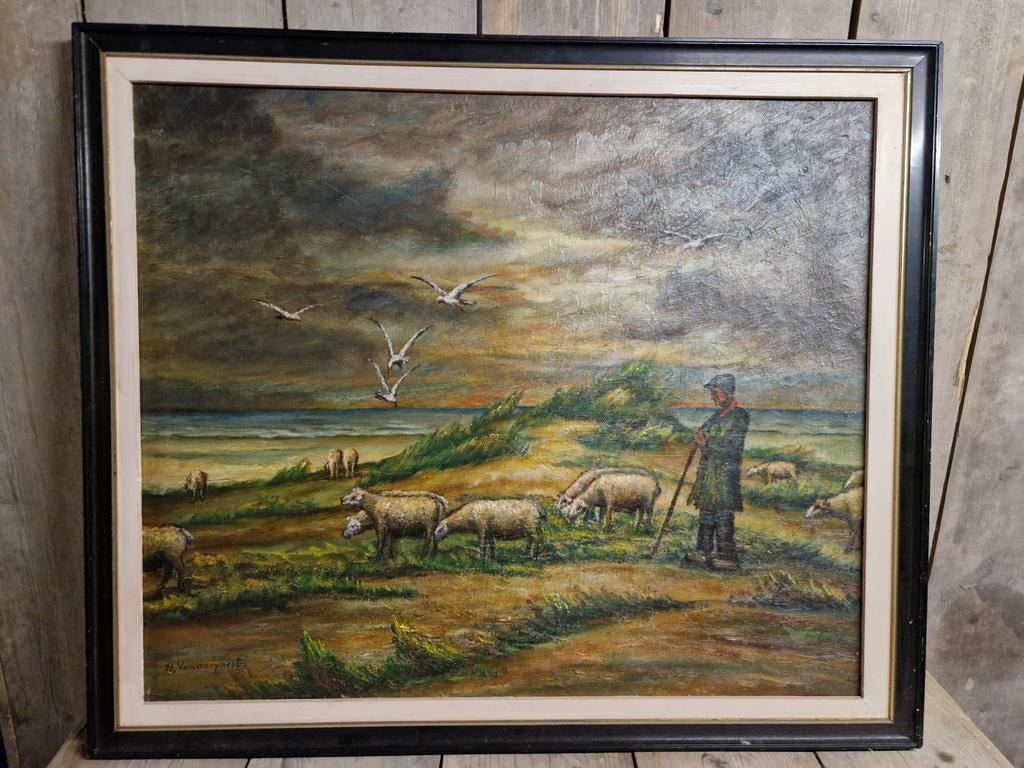 Olie op doek herder in de duinen, Enlèvement