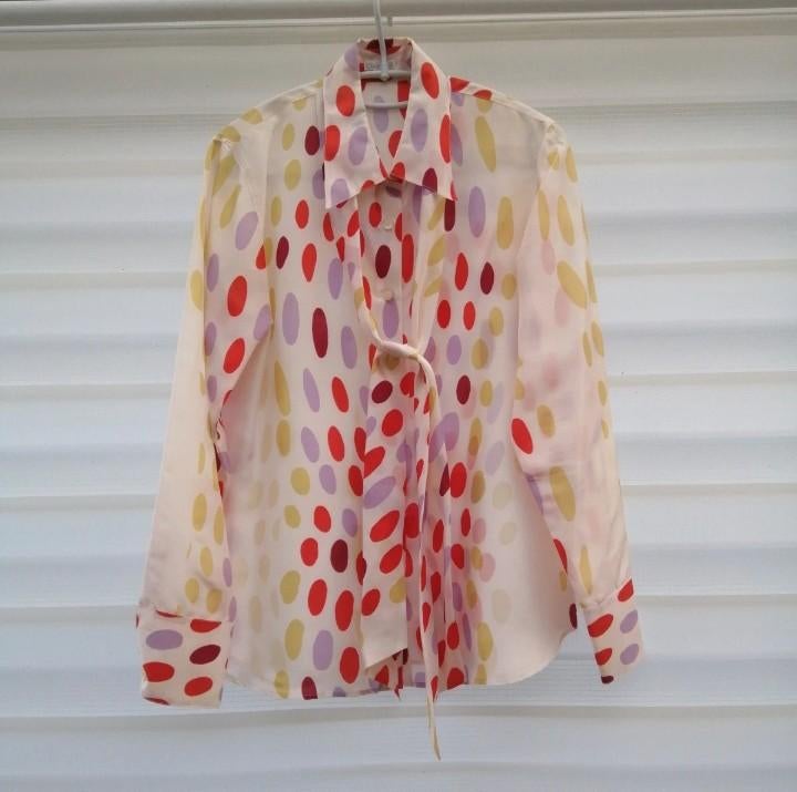 Olivier Strelli set van 100% zijden vintage blouse en rok, Ophalen of Verzenden, Gedragen