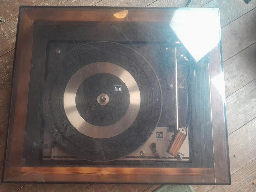 Dual 1216 platenspeler in houten kader, Enlèvement, Tourne-disque, Dual