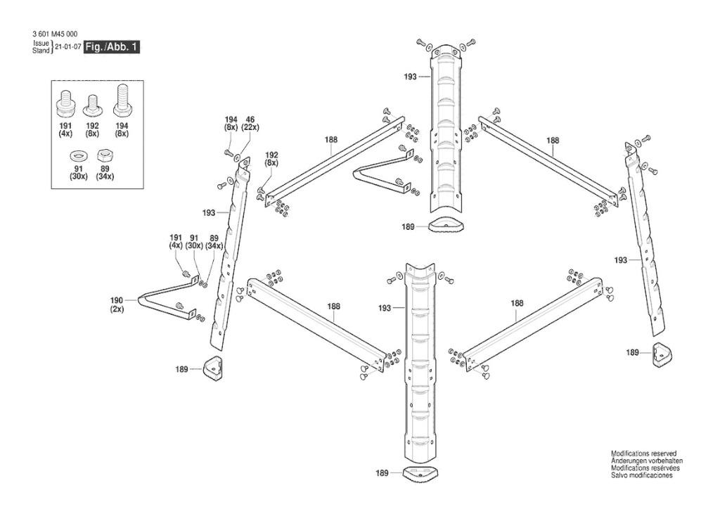 pieds métallique  pour table scie circulaire Bosch GTS 254, Bricolage & Construction, Enlèvement ou Envoi, Neuf, Scie circulaire