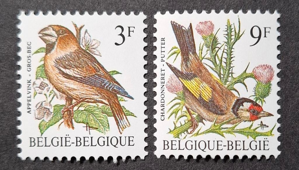 Belgique : COB 2189p7a/90p7A ** Oiseaux 1985., Sans timbre, Neuf, Enlèvement ou Envoi, Non oblitéré